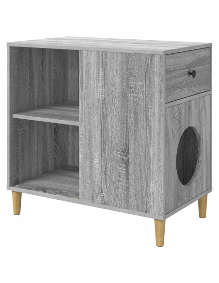 Casa per Gatti Grigio Sonoma 72 x 42.5 x 70 cm