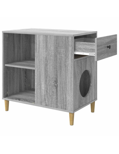 Casa per Gatti Grigio Sonoma 72 x 42.5 x 70 cm