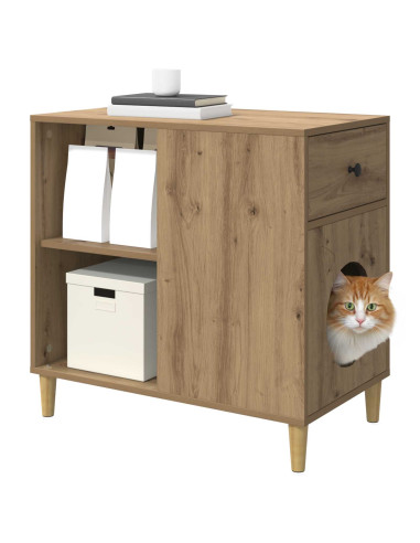 Casa per Gatti Rovere Artigianale 72 x 42.5 x 70 cm