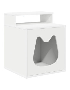 Casa per Gatti Bianco 42,5 x 40 x 53,5 cm Legno multistrato 2
