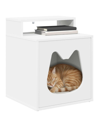 Casa per Gatti Bianco 42,5 x 40 x 53,5 cm Legno multistrato