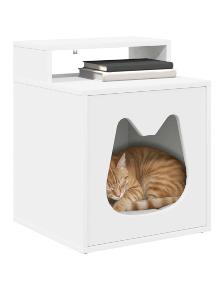Casa per Gatti Bianco 42,5 x 40 x 53,5 cm Legno multistrato