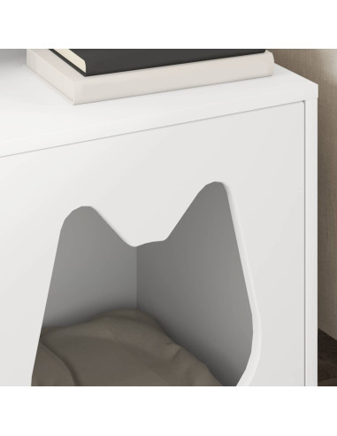 Casa per Gatti Bianco 42,5 x 40 x 53,5 cm Legno multistrato
