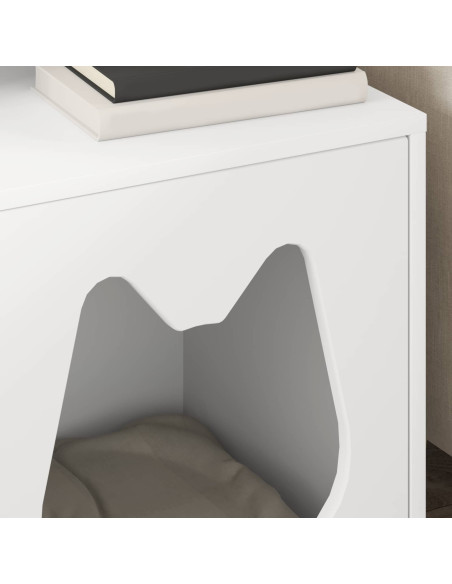 Casa per Gatti Bianco 42,5 x 40 x 53,5 cm Legno multistrato