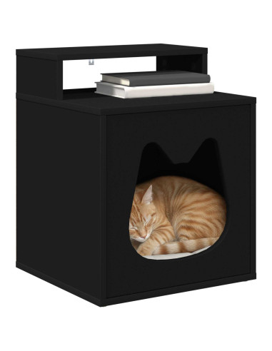 Casa per Gatti Nero 42,5 x 40 x 53,5 cm Legno multistrato