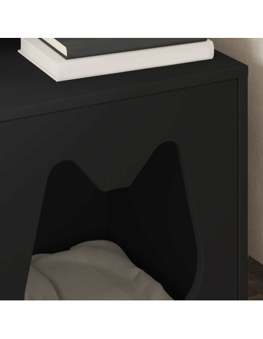 Casa per Gatti Nero 42,5 x 40 x 53,5 cm Legno multistrato