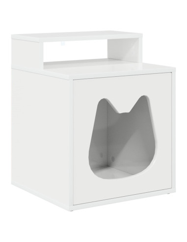 Casa per Gatti Bianco Lucido 42,5 x 40 x 53,5 cm