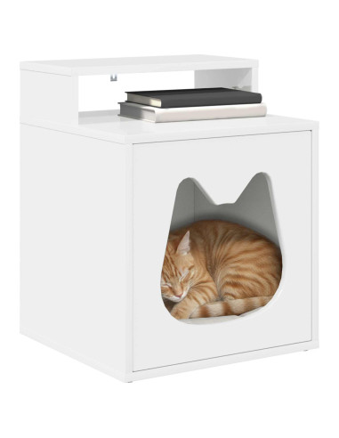 Casa per Gatti Bianco Lucido 42,5 x 40 x 53,5 cm