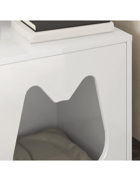 Casa per Gatti Bianco Lucido 42,5 x 40 x 53,5 cm
