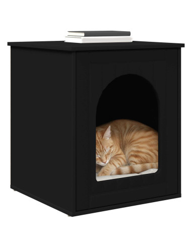 Casa per Gatti Nero 53 x 52 x 62 cm Legno multistrato