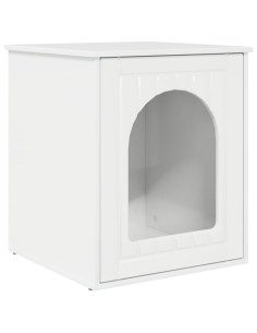 Casa per Gatti Bianco Lucido 53 x 52 x 62 cm Legno multistrato 2