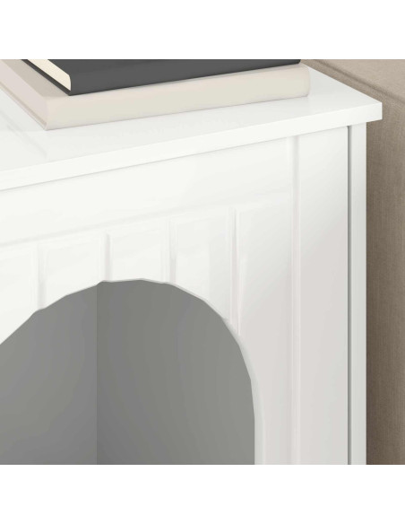 Casa per Gatti Bianco Lucido 53 x 52 x 62 cm Legno multistrato