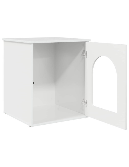 Casa per Gatti Bianco Lucido 53 x 52 x 62 cm Legno multistrato