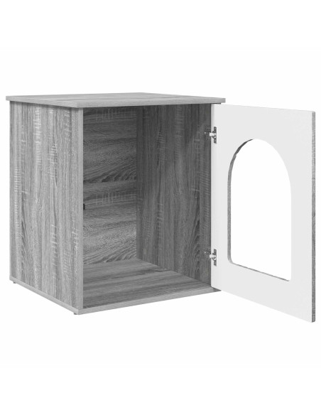 Casa per Gatti Grigio Sonoma 53 x 52 x 62 cm Legno multistrato