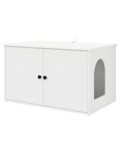 Casa per Gatti Bianco 85 x 55 x 50,5 cm Legno multistrato 2
