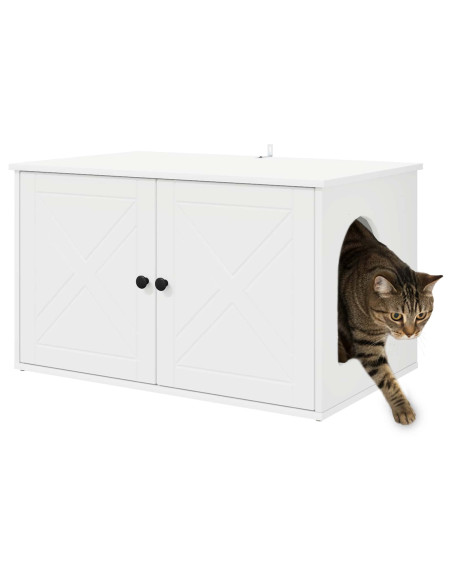 Casa per Gatti Bianco 85 x 55 x 50,5 cm Legno multistrato