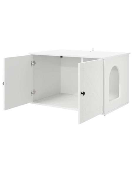 Casa per Gatti Bianco 85 x 55 x 50,5 cm Legno multistrato