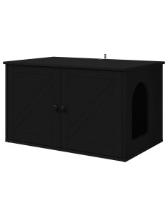 Casa per Gatti Nero 85 x 55 x 50,5 cm Legno multistrato 2