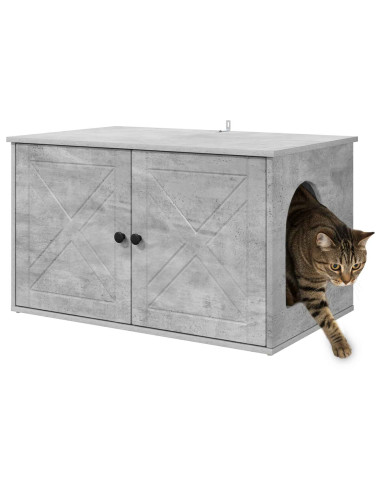 Casa per Gatti Calcestruzzo 85 x 55 x 50 cm Legno multistrato