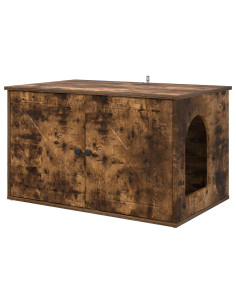 Casa per Gatti Rovere fumé 85 x 55 x 50 cm Legno multistrato 2