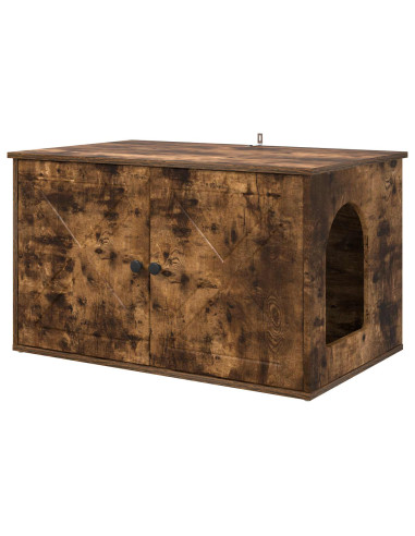 Casa per Gatti Rovere fumé 85 x 55 x 50 cm Legno multistrato