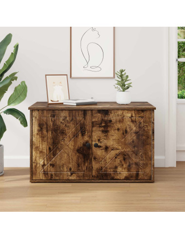 Casa per Gatti Rovere fumé 85 x 55 x 50 cm Legno multistrato