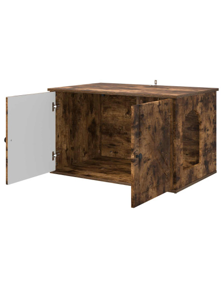 Casa per Gatti Rovere fumé 85 x 55 x 50 cm Legno multistrato