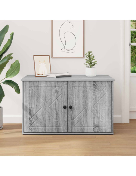 Casa per Gatti Grigio Sonoma 85 x 55 x 50 cm Legno multistrato