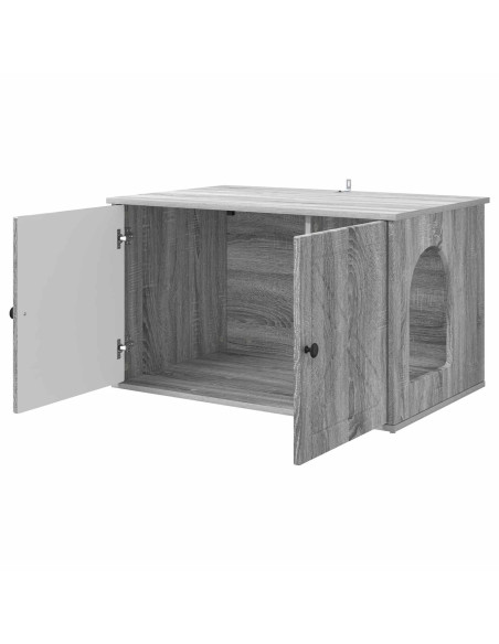Casa per Gatti Grigio Sonoma 85 x 55 x 50 cm Legno multistrato