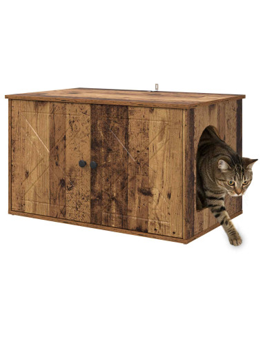 Casa per Gatti Legno vecchio 85 x 55 x 50 cm Legno multistrato