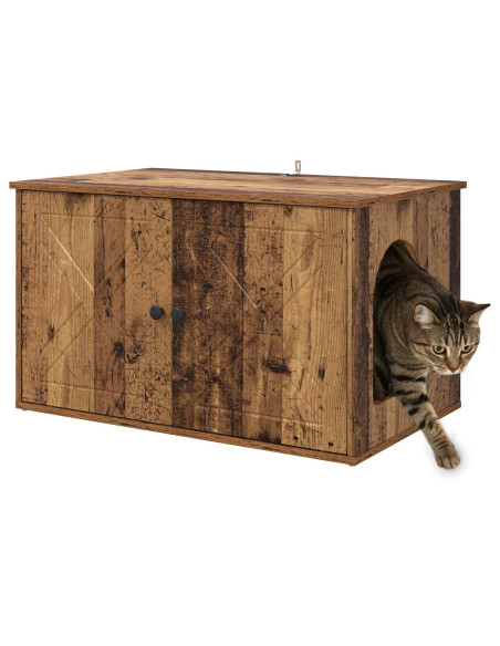 Casa per Gatti Legno vecchio 85 x 55 x 50 cm Legno multistrato