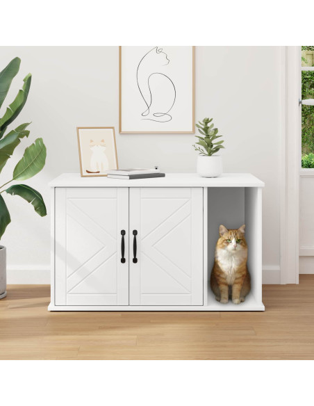 Casa per Gatti Bianco 85 x 55 x 50 cm Legno multistrato