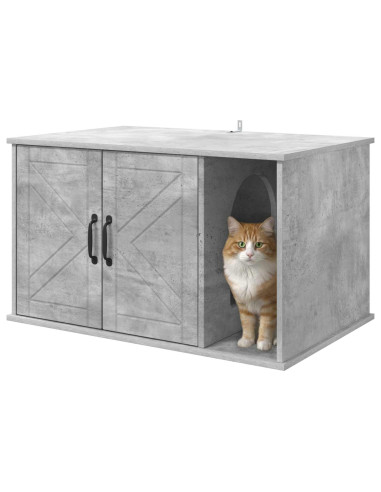 Casa per Gatti Calcestruzzo 85 x 55 x 50 cm Legno multistrato