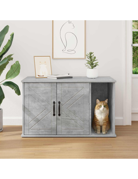 Casa per Gatti Calcestruzzo 85 x 55 x 50 cm Legno multistrato