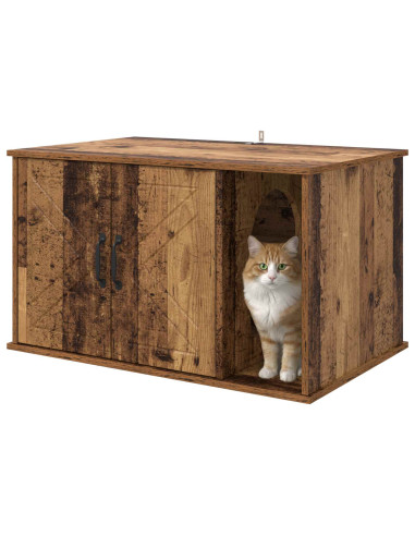 Casa per Gatti Legno vecchio 85 x 55 x 50 cm Legno multistrato