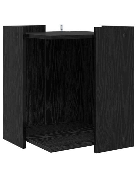 Rifugio per lettiera per gatti Rovere Nero 42 x 42 x 51 cm