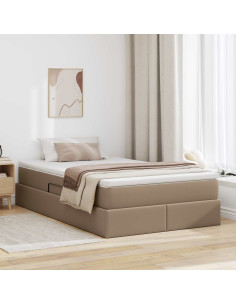 Letto con contenitore e materasso Cappuccino 120 x 190 cm