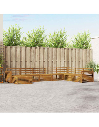 Set divani 8 pcs Naturale Legno di Acacia Massello