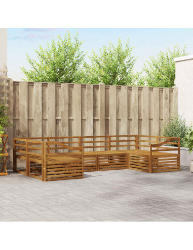 Set divani 6 pcs Naturale Legno di Acacia Massello