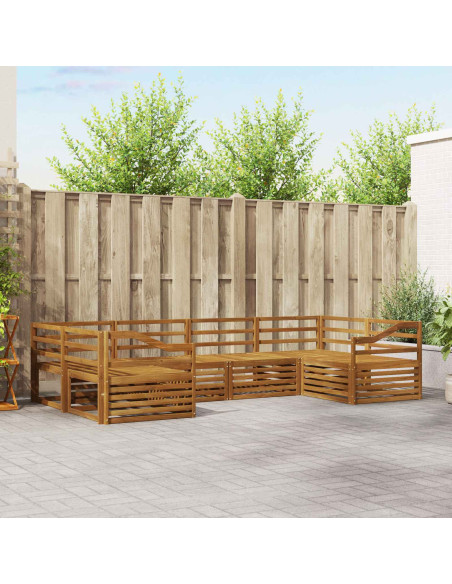 Set divani 6 pcs Naturale Legno di Acacia Massello