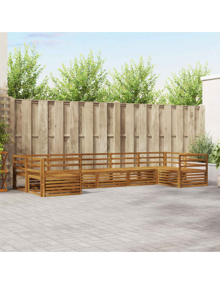 Set divani 7 pcs Naturale Legno di Acacia Massello