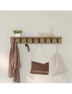 Appendiabiti a muro Rovere artigianale 80 x 10,5 x 10,5 cm