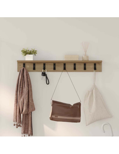Appendiabiti a muro Rovere artigianale 80 x 10,5 x 10,5 cm