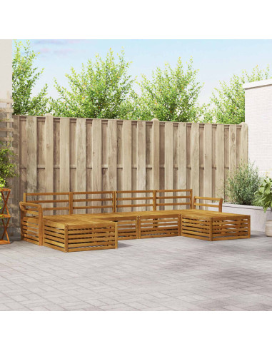 Set divani 6 pcs Naturale Legno di Acacia Massello