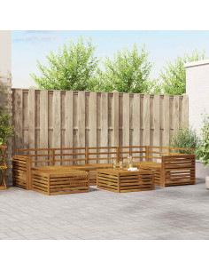 Set di divani 7 pcs Naturale