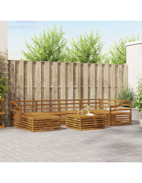 Set di divani 7 pcs Naturale