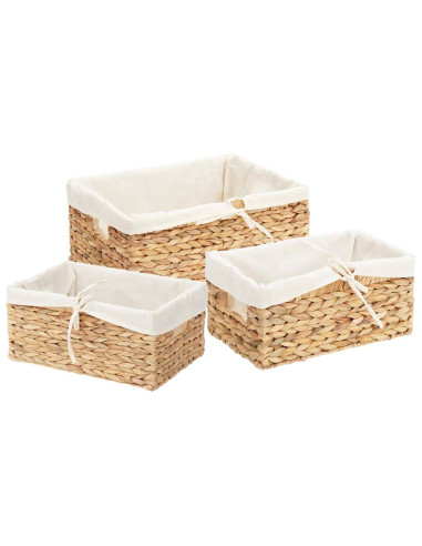 Cesti per Stoccaggio 3 pcs Naturale 40 x 30 x 18 cm