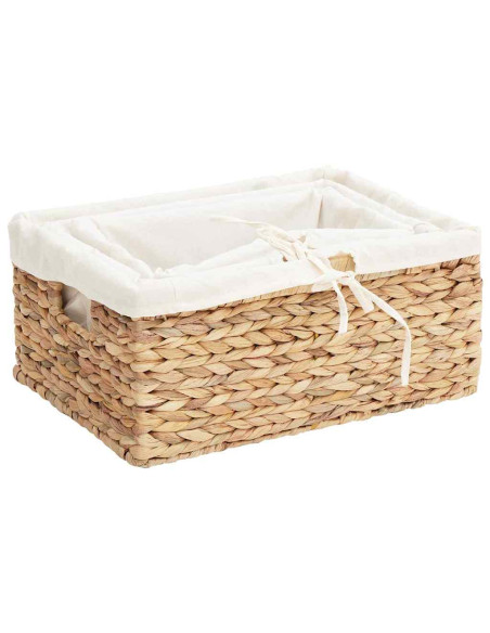 Cesti per Stoccaggio 3 pcs Naturale 40 x 30 x 18 cm