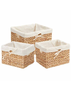 Cesti per Stoccaggio 3 pcs Naturale 35 x 30 x 25 cm 2