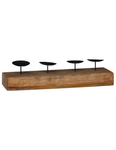 Candelabro Naturale 50 x 15 x 10 cm Legno massello di teak